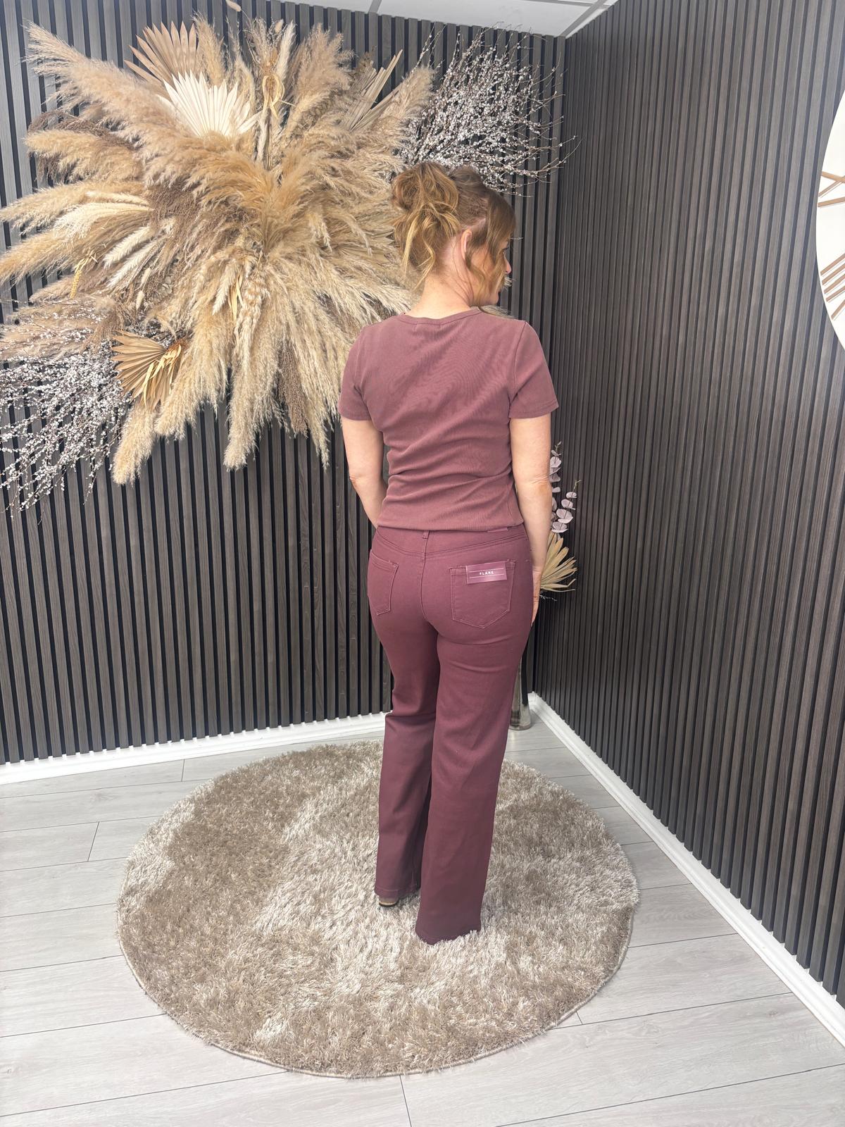 BREENA T-SHIRT - BURGUNDY