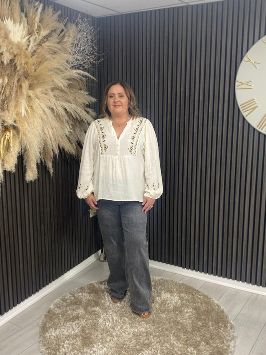 SOPHIA TOP - BEIGE