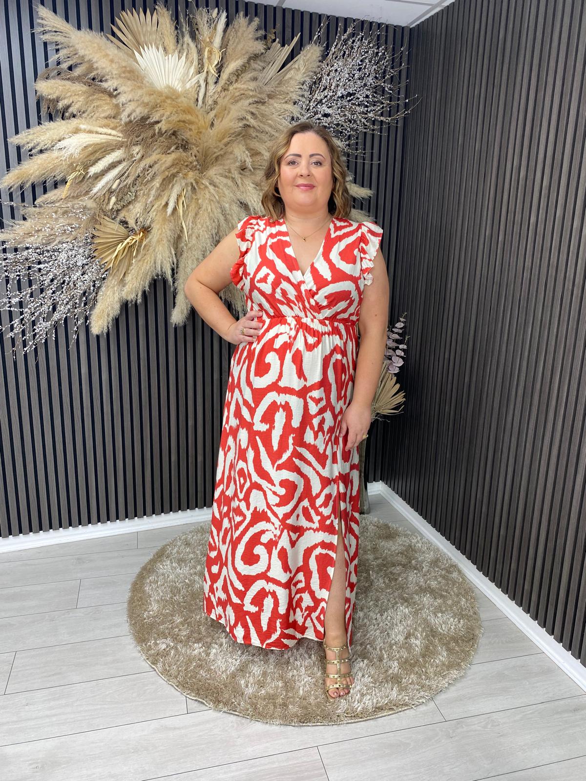 ALIESHA DRESS - CORAL