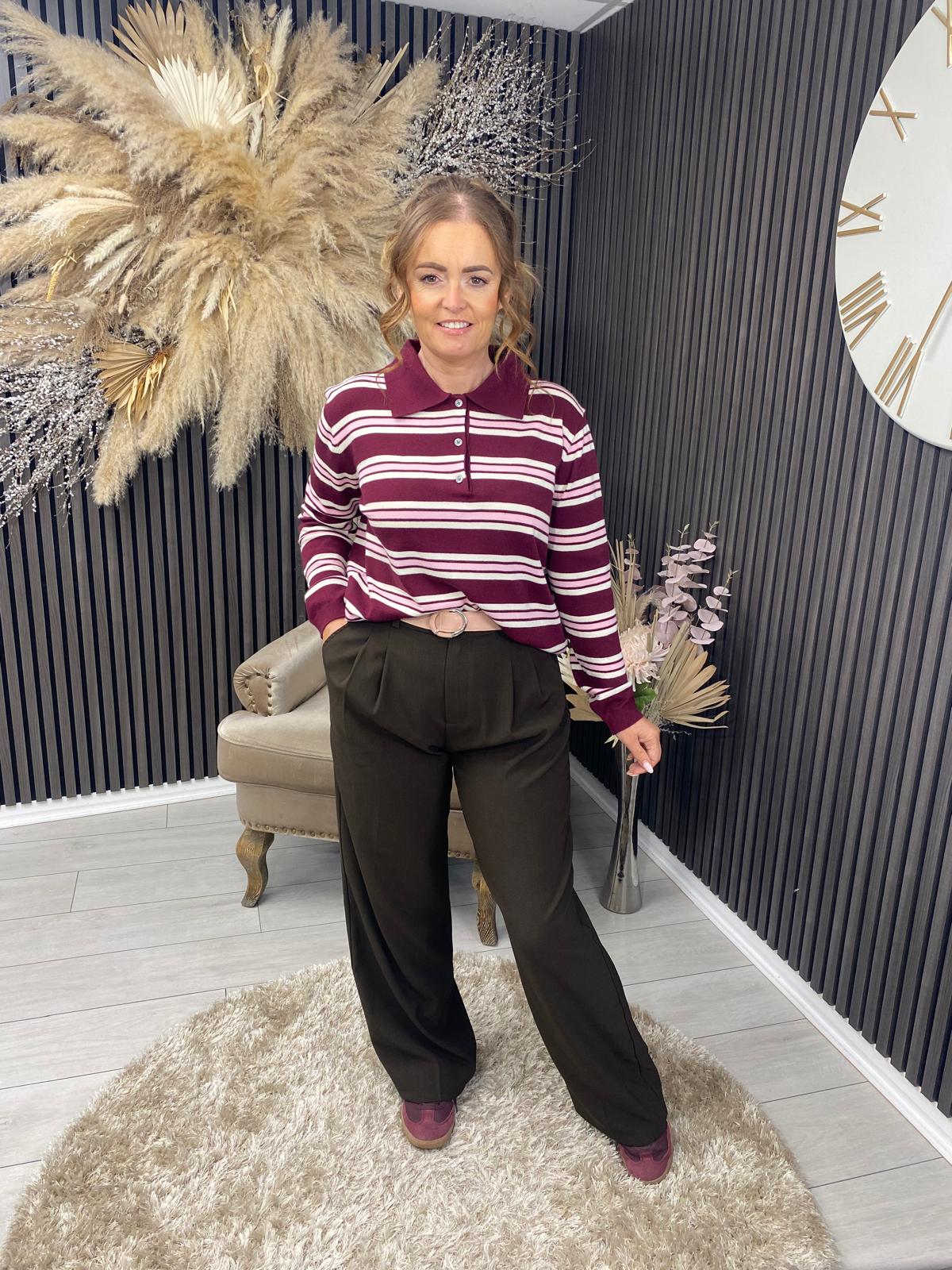 JORGIE TOP - BURGUNDY