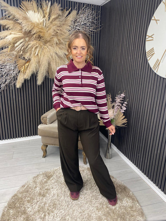 JORGIE TOP - BURGUNDY