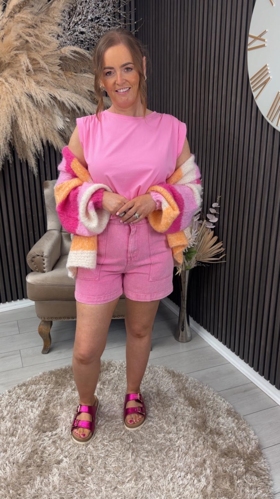 CHLOE CARDIGAN - PINK/ORANGE