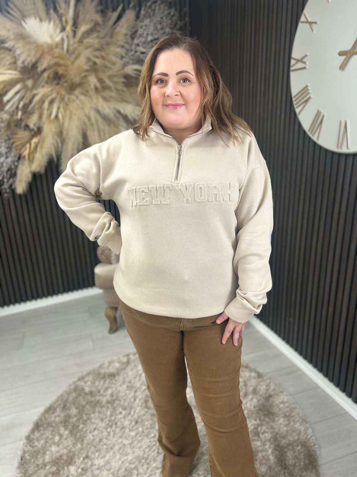 NEW YORK SWEATSHIRT - BEIGE