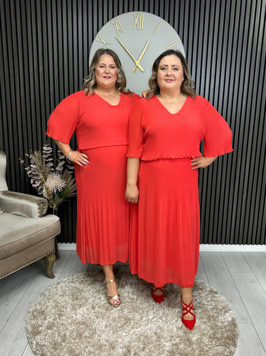 STACEY DRESS - CORAL