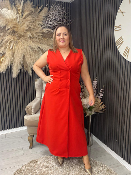 HAZEL DRESS - RED