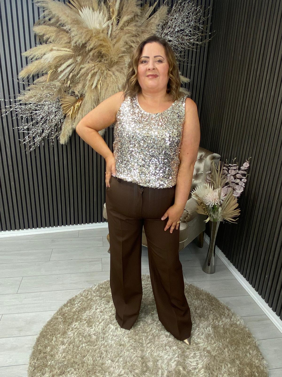 LUCIA TROUSER - BROWN