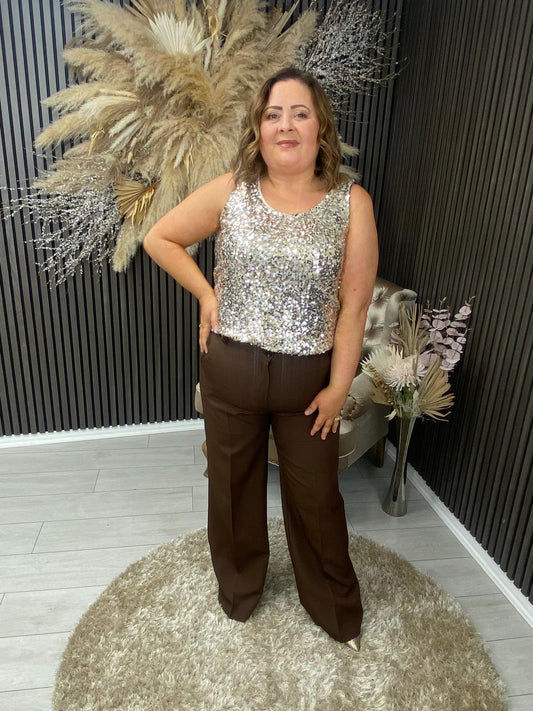 LUCIA TROUSER - BROWN