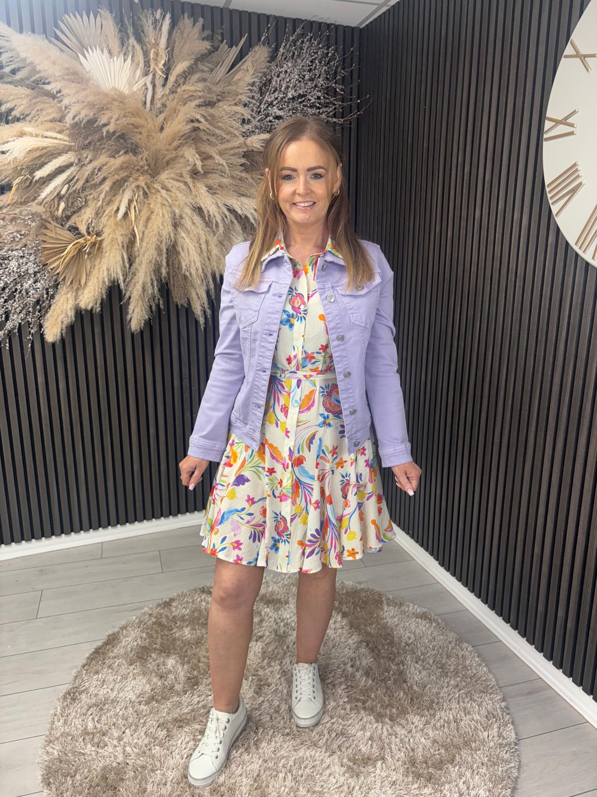 DEBRA DENIM JACKET - LILAC