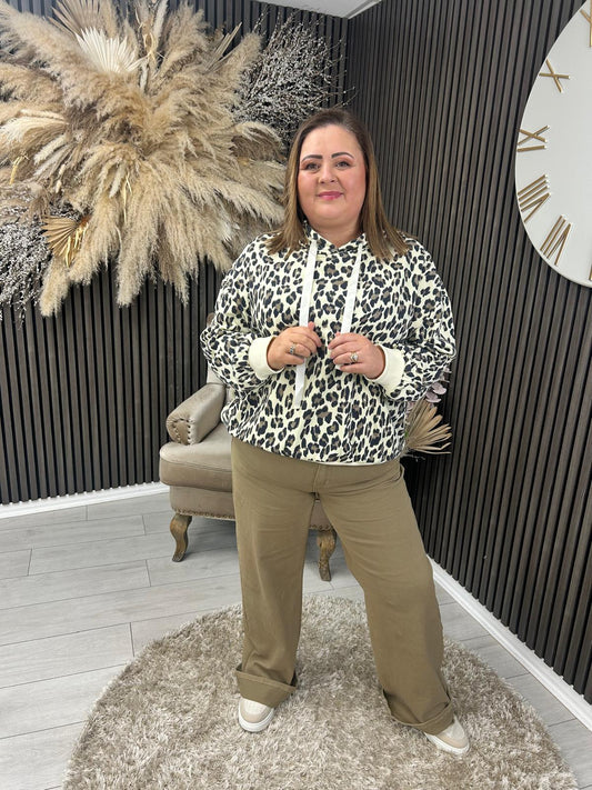 TINA HOODIE - LEOPARD PRINT