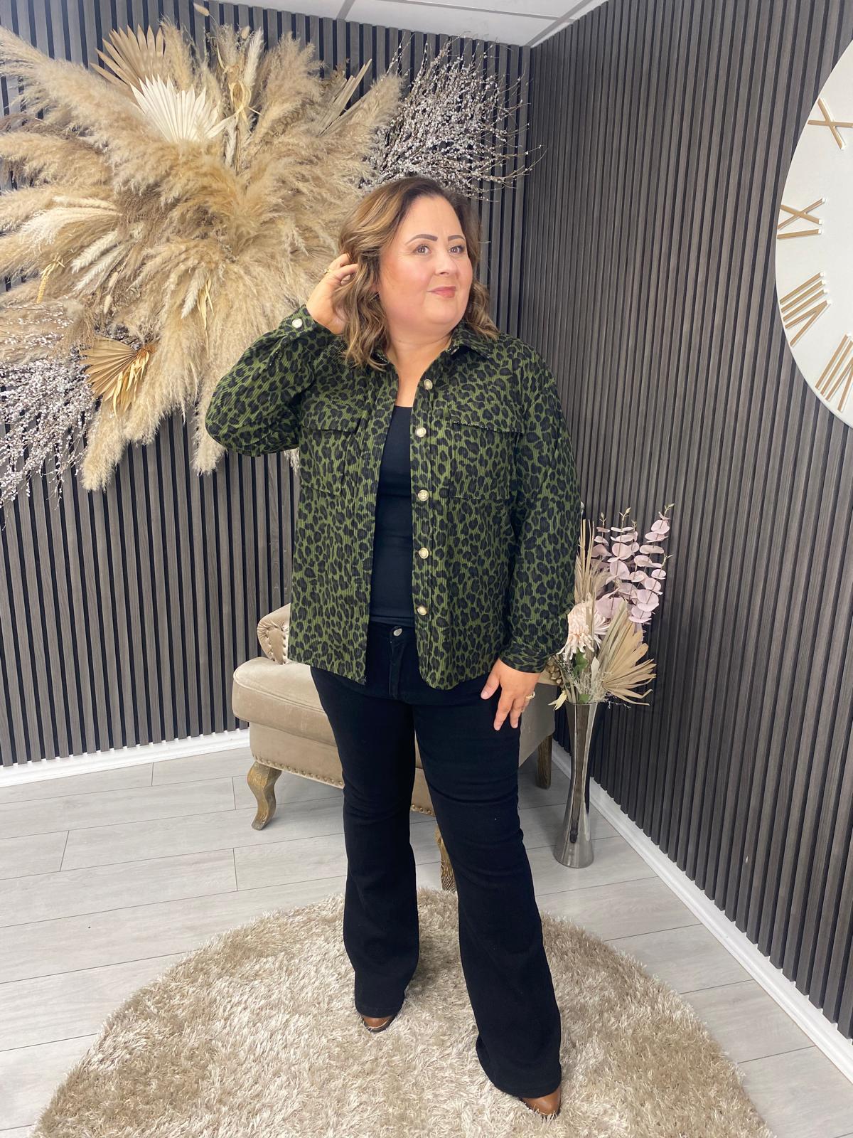 LORNA SHIRT - GREEN ANIMAL