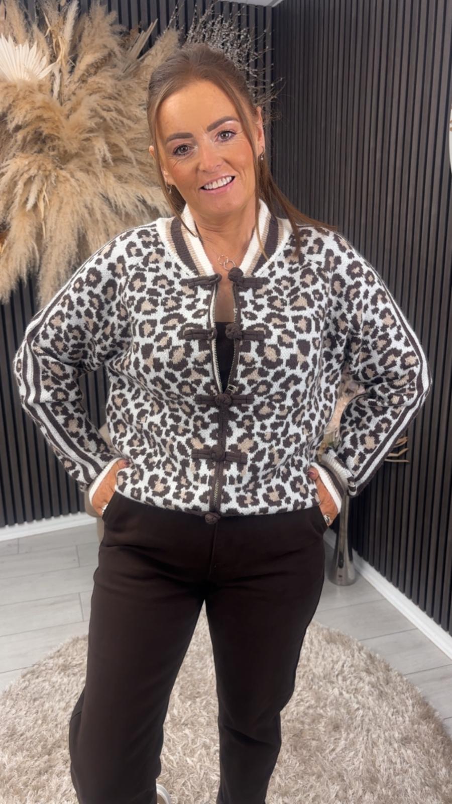 JACINTA JACKET - LEOPARD PRINT