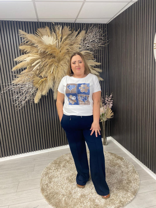 JANETTE T-SHIRT - NAVY