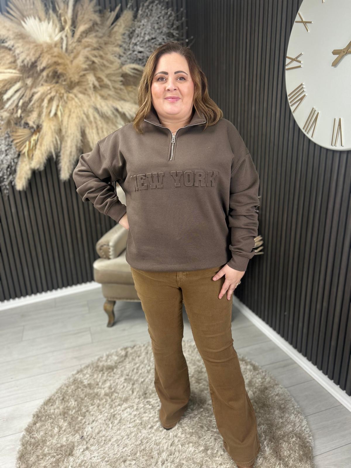 NEW YORK SWEATSHIRT - BROWN