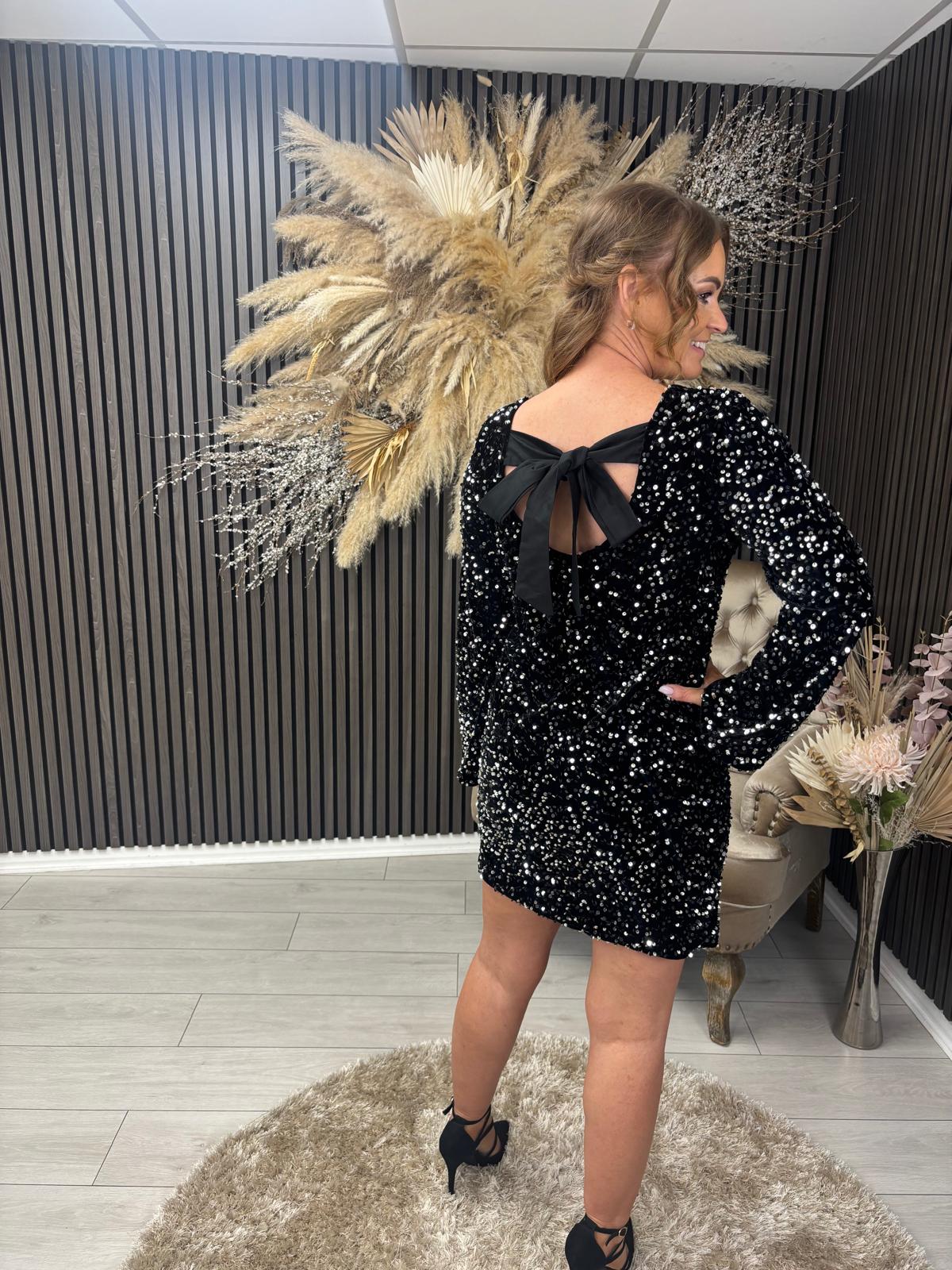 LEANNA DRESS - BLACK