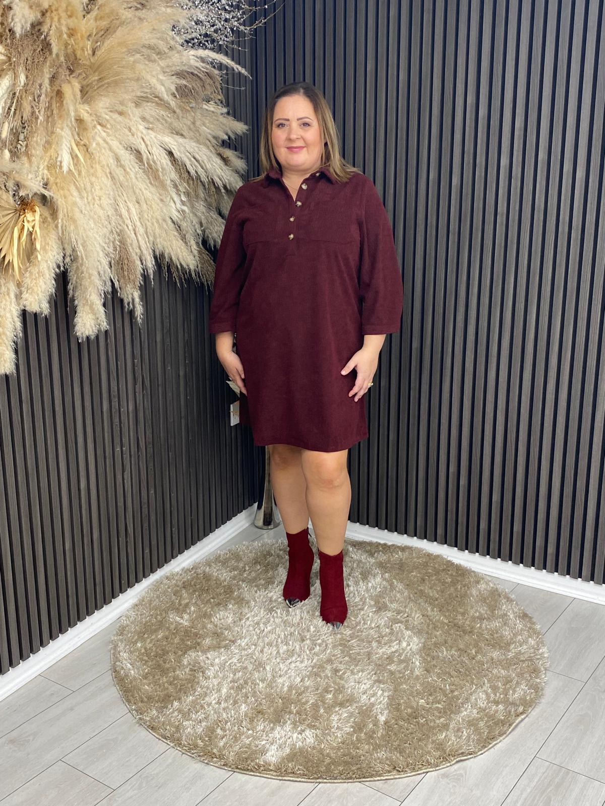 ARLENE DRESS - BORDEAUX