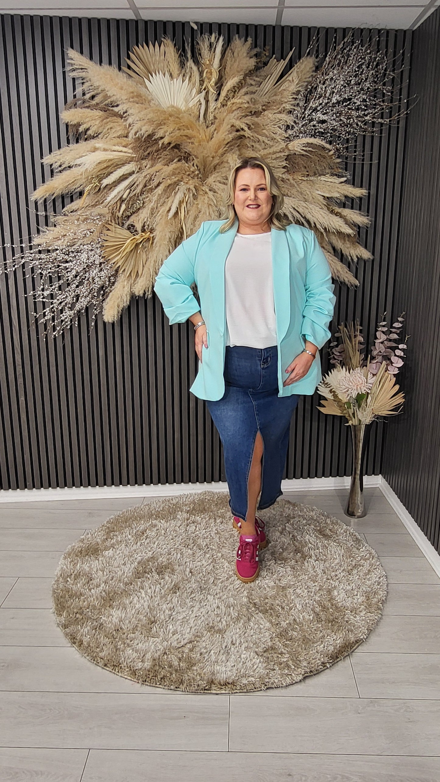ZOE BLAZER - AQUA