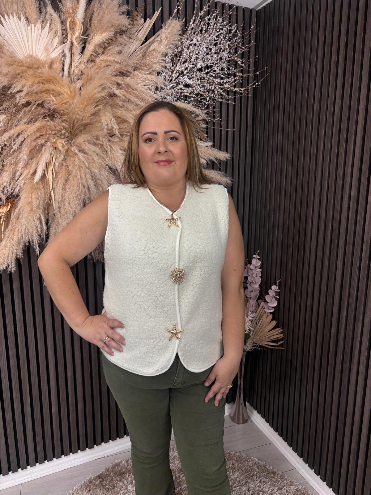 REBEKAH GILET - CREAM