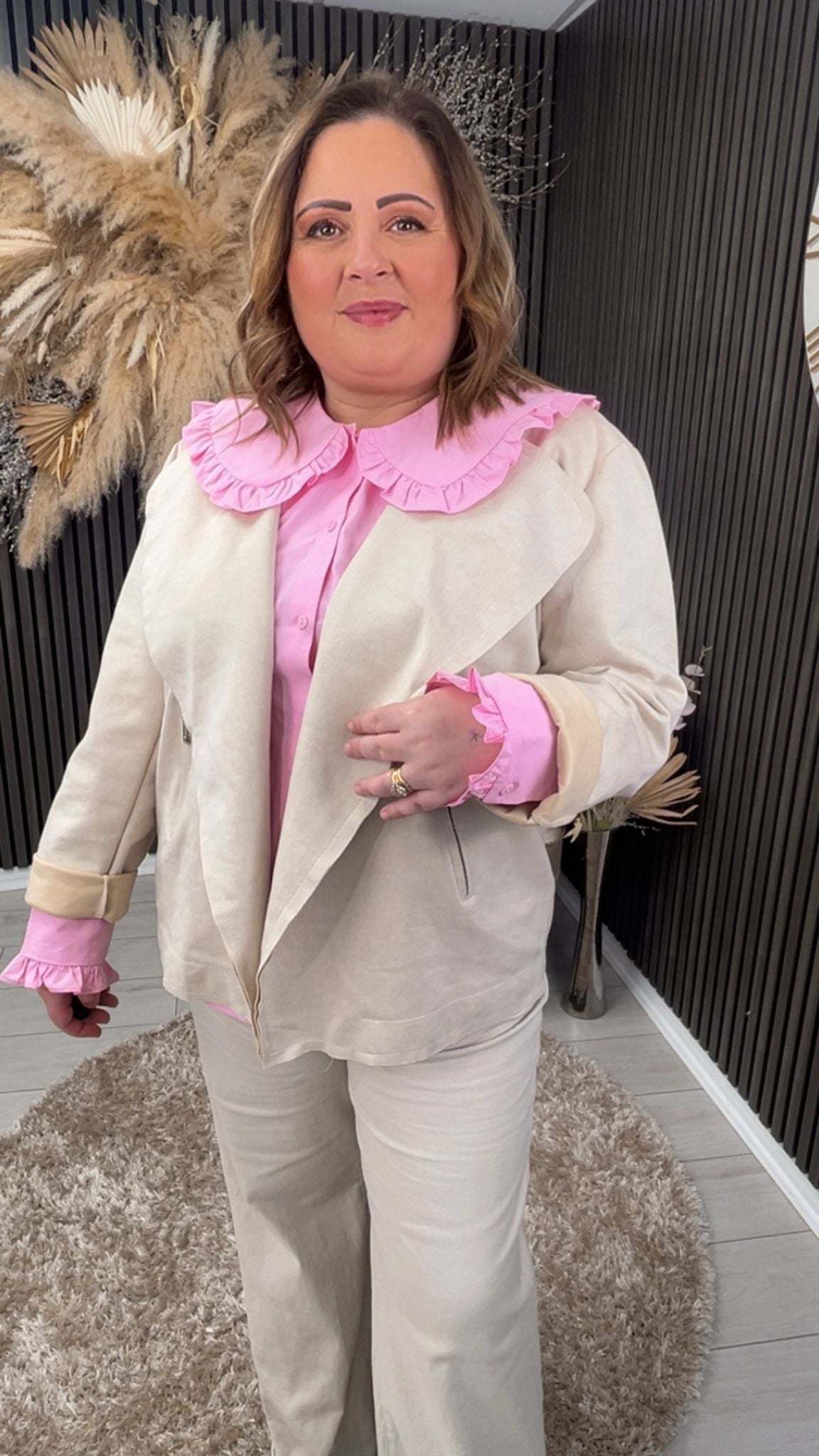 PENNY BIKER JACKET - BEIGE