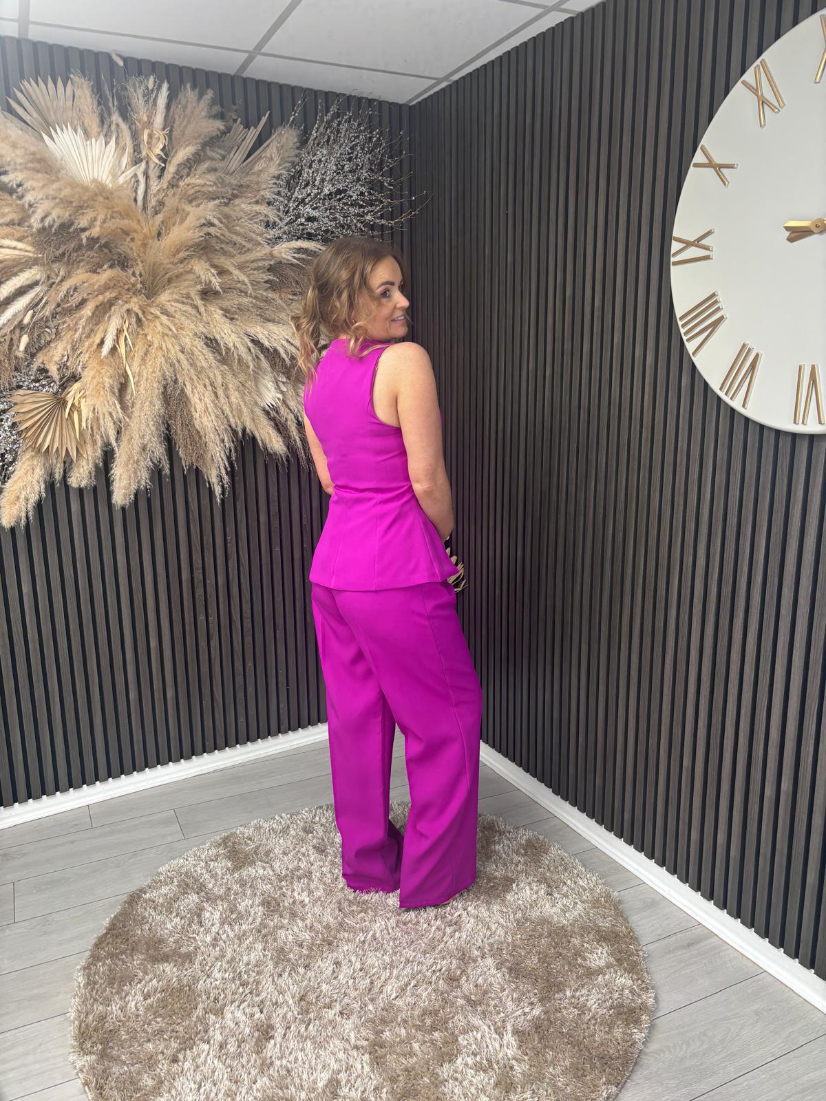 DOLLY WAISTCOAT - MAGENTA