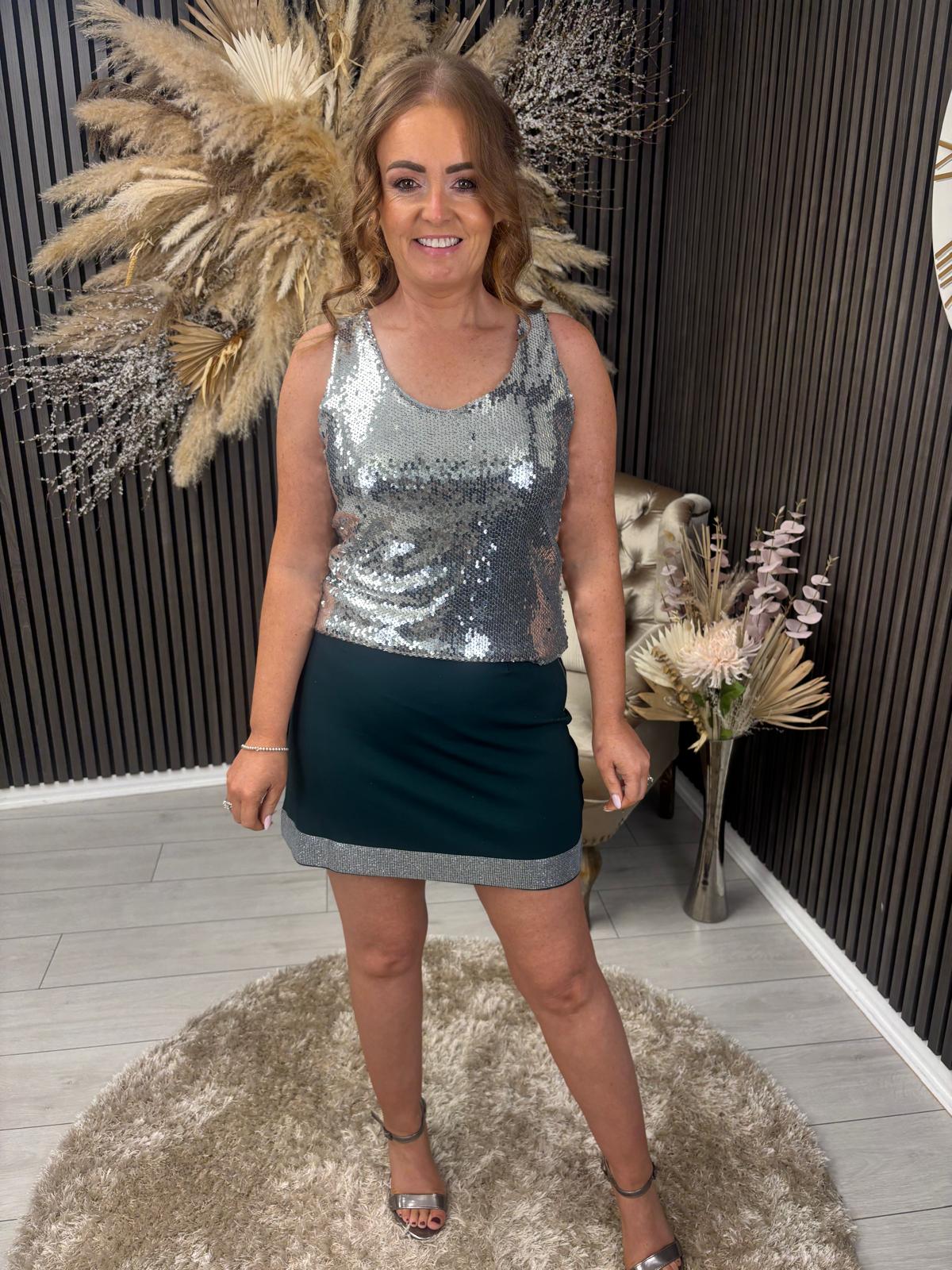 MALLORY TOP - SILVER