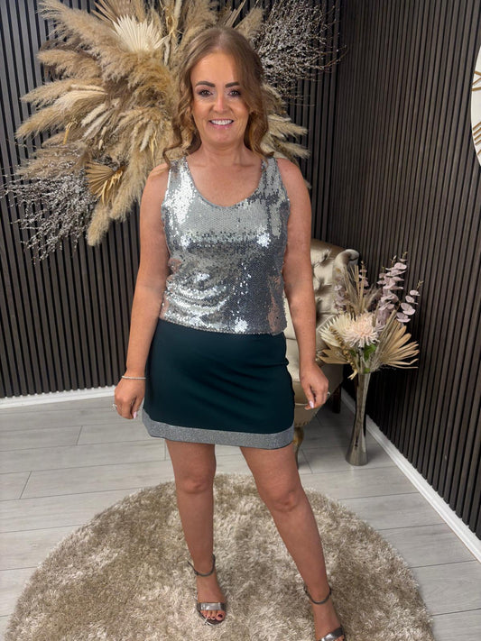 MALLORY TOP - SILVER