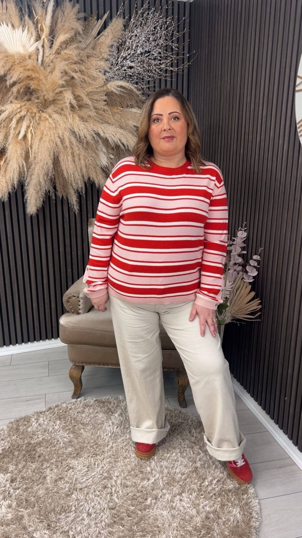 DIANI JUMPER - RED/PINK