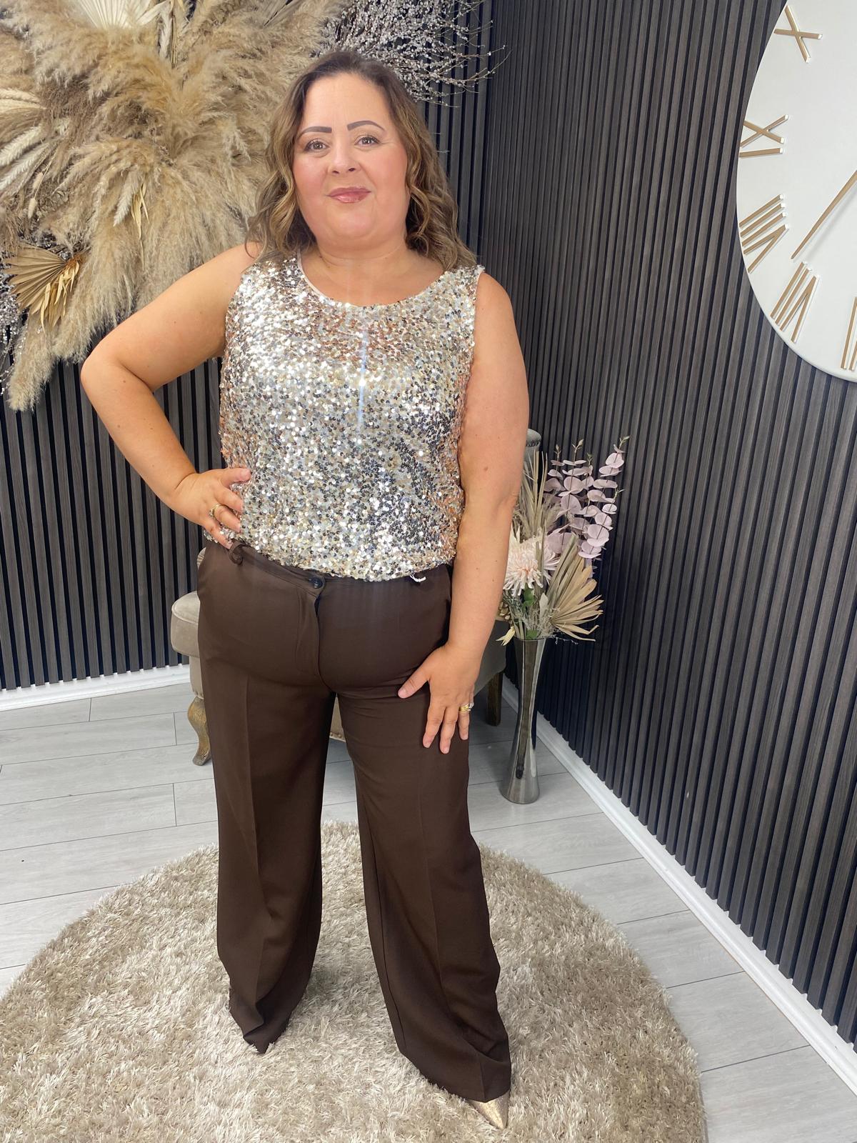 LUCIA TROUSER - BROWN