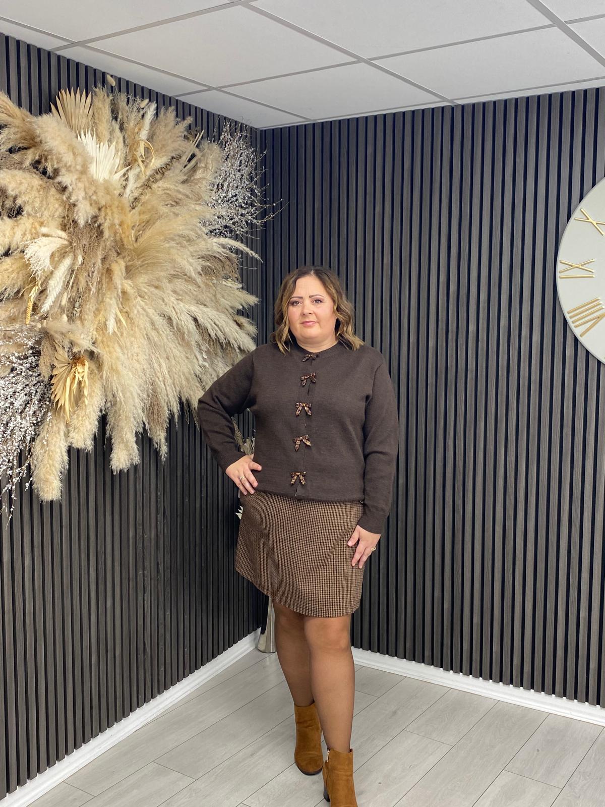 DEENA SKORT - BROWN