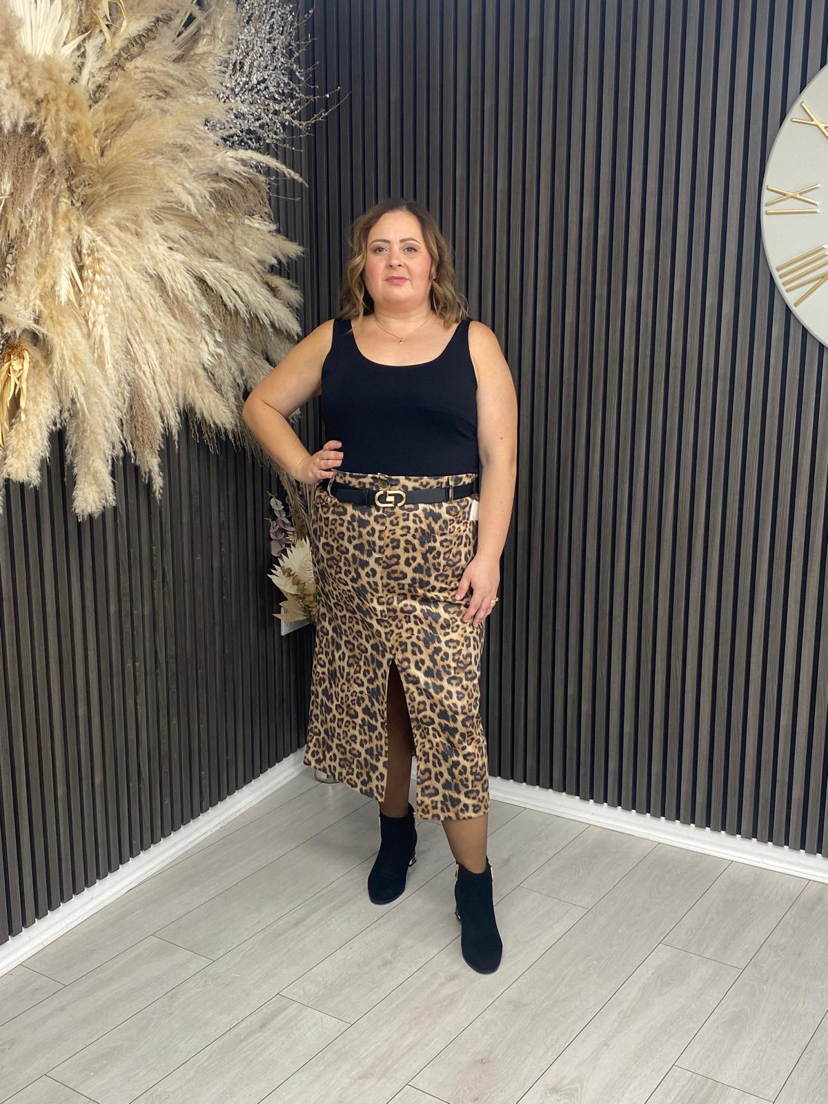 BERNICE LEOPARD PRINT SKIRT