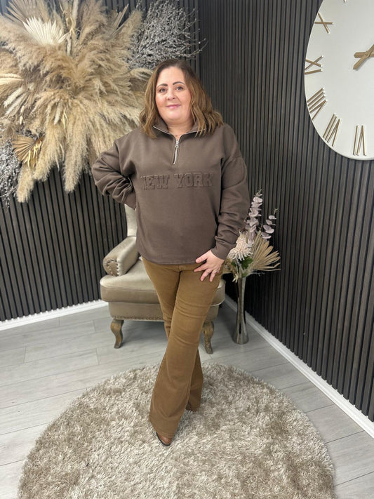 NEW YORK SWEATSHIRT - BROWN