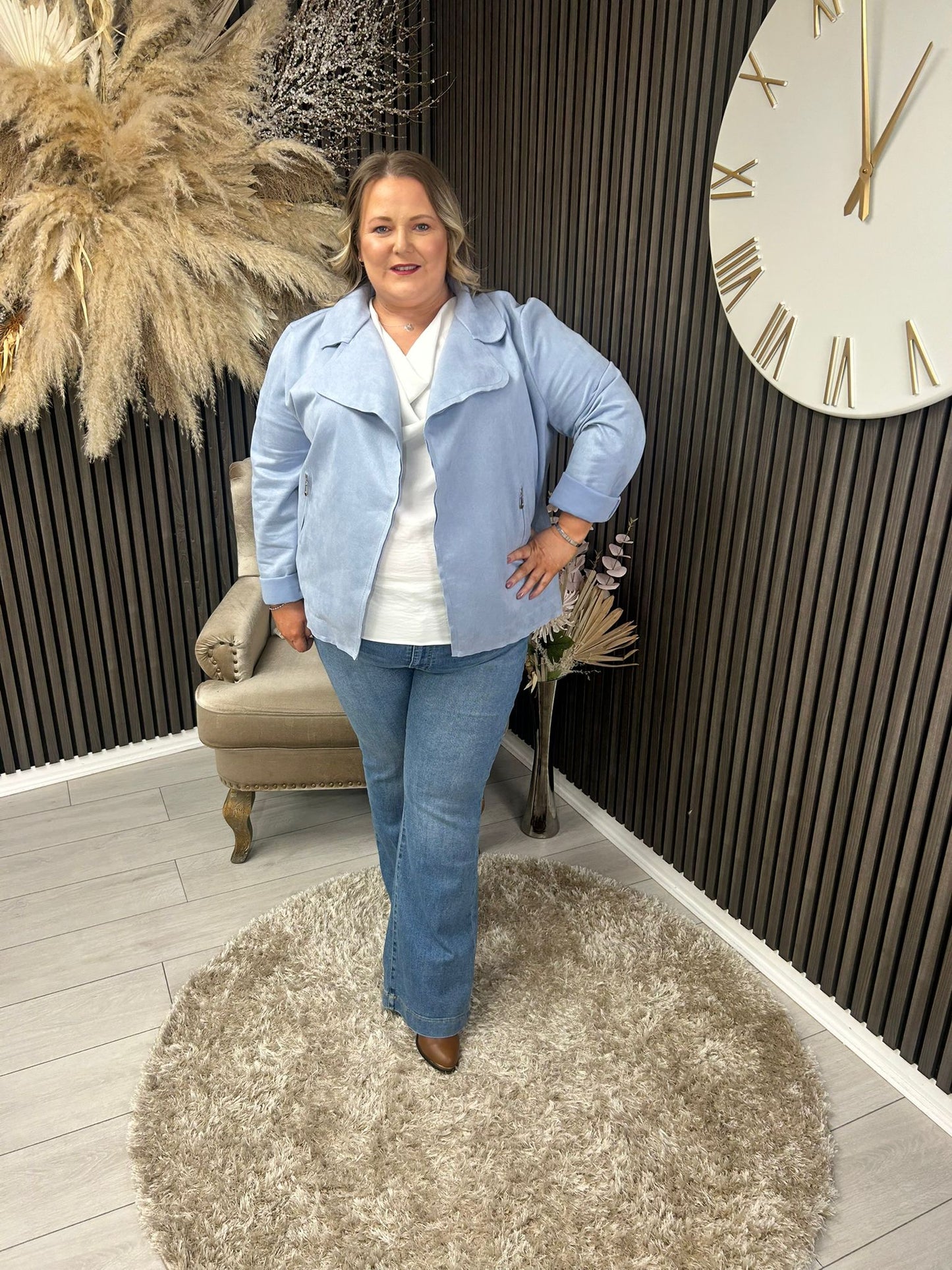 PENNY BIKER JACKET - BLUE