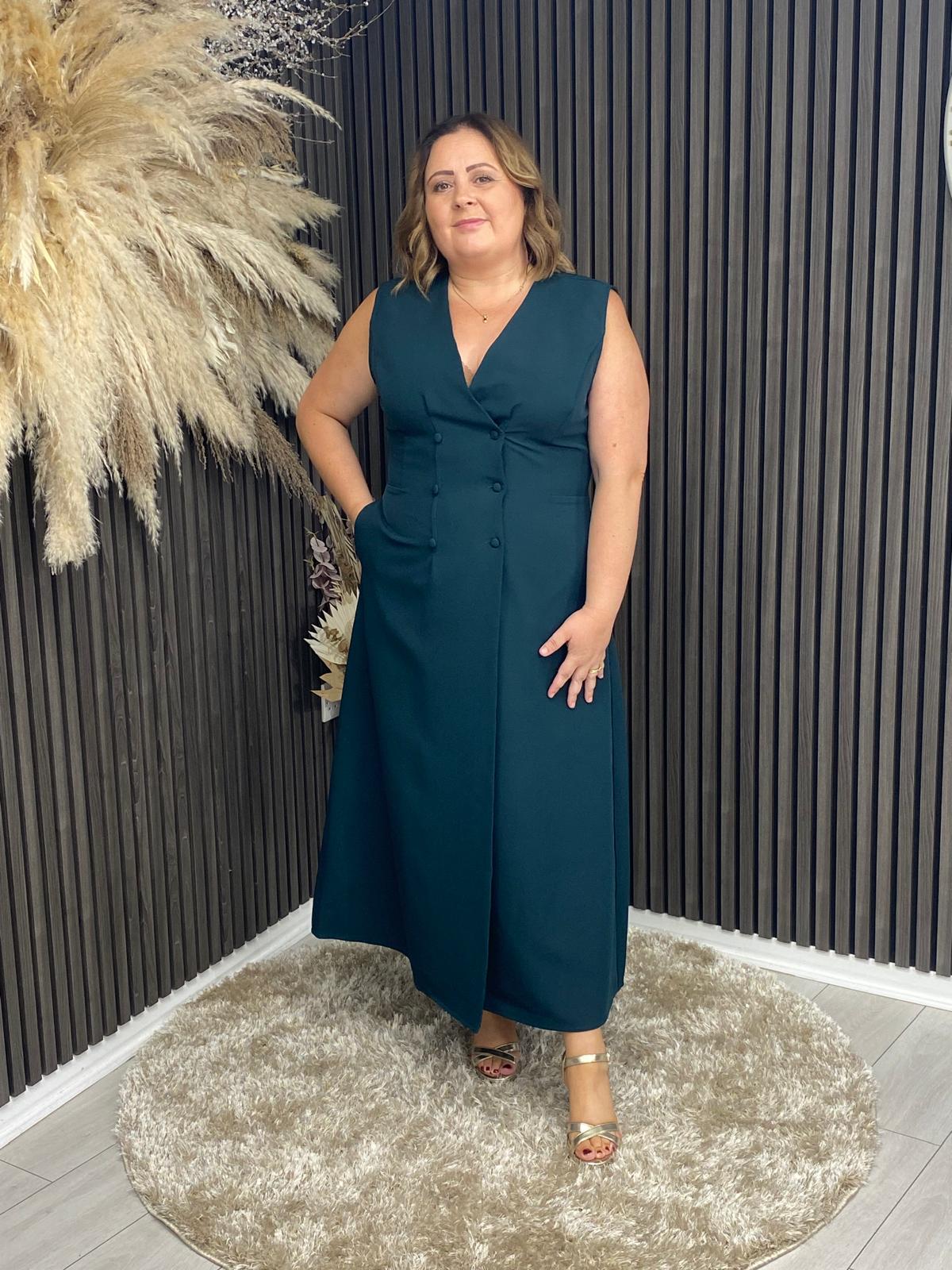 HAZEL DRESS - DARK GREEN