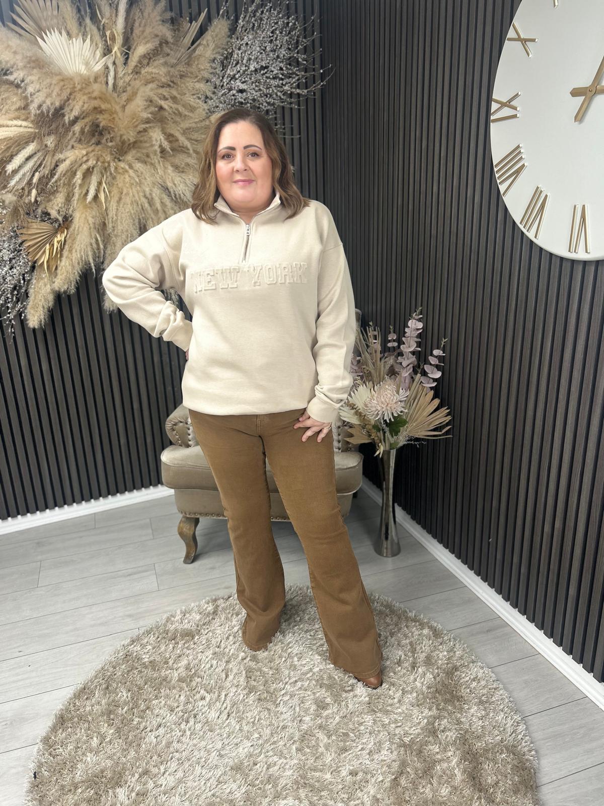 NEW YORK SWEATSHIRT - BEIGE