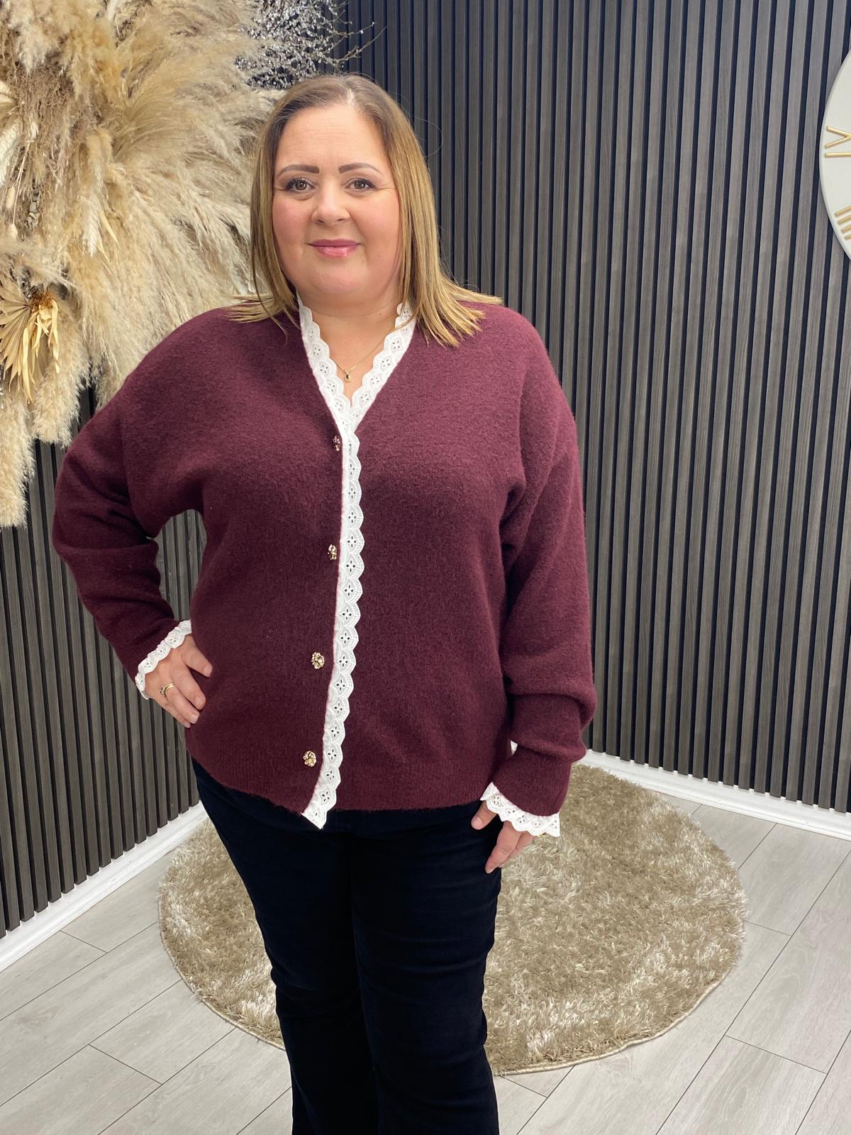 SUZANNE CARDIGAN - BORDEAUX