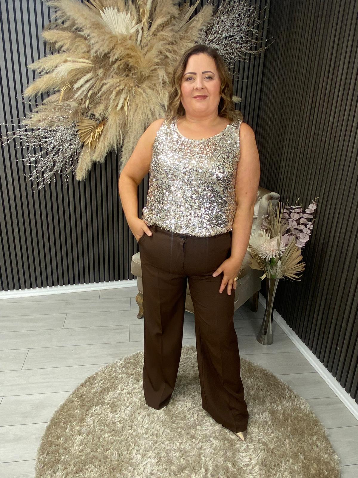 LUCIA TROUSER - BROWN