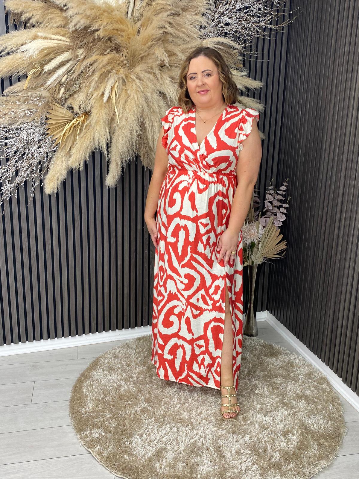 ALIESHA DRESS - CORAL