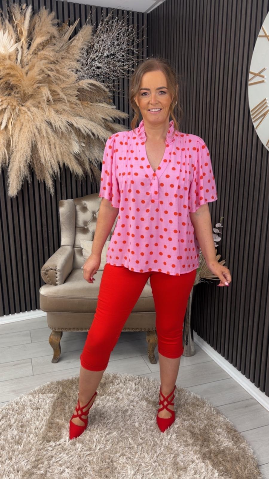 AMAYA TOP - PINK/ORANGE