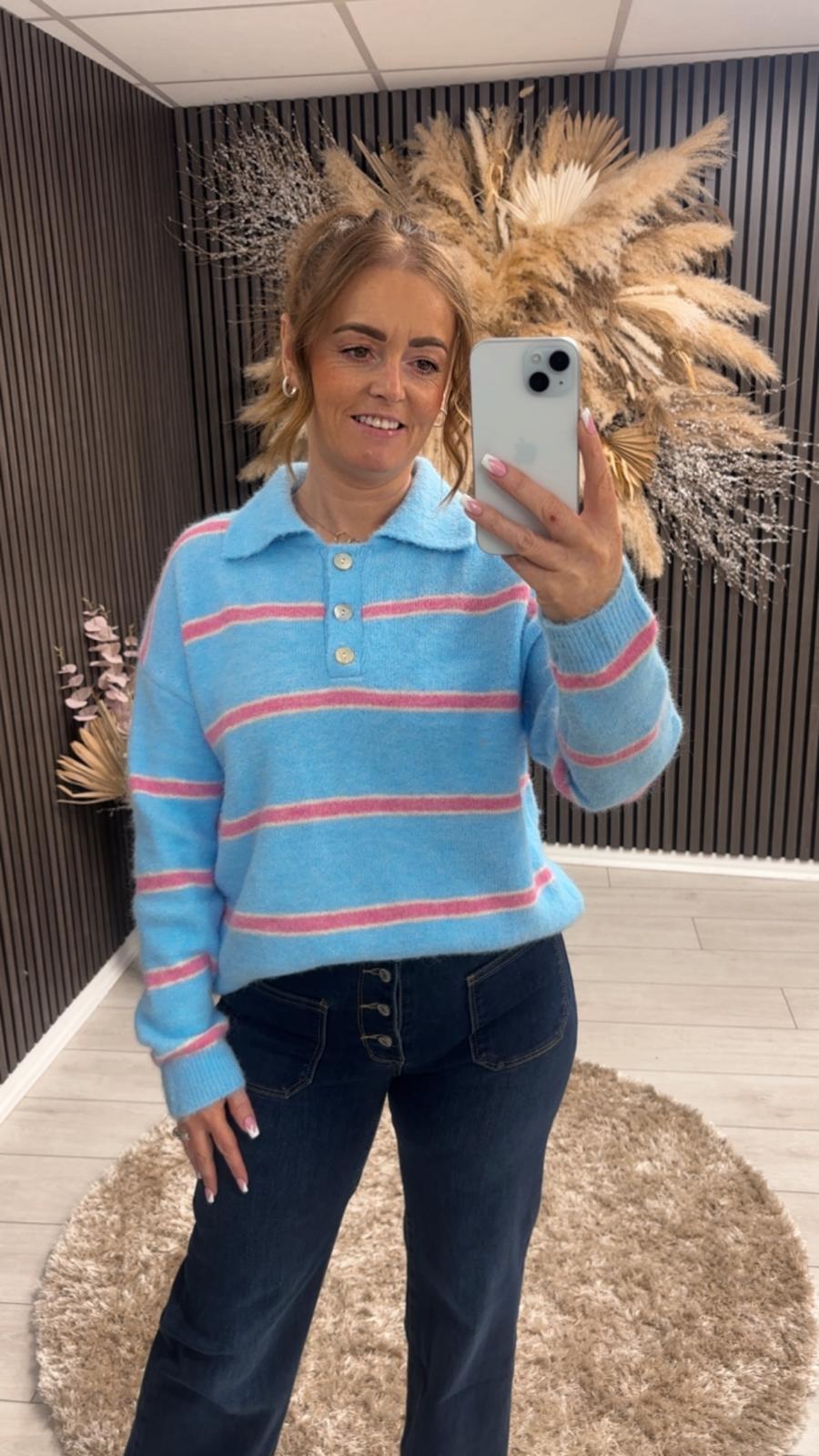 NORA JUMPER - BLUE/PINK