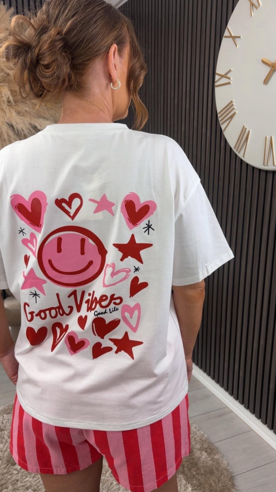 KEEVA T-SHIRT - RED/PINK
