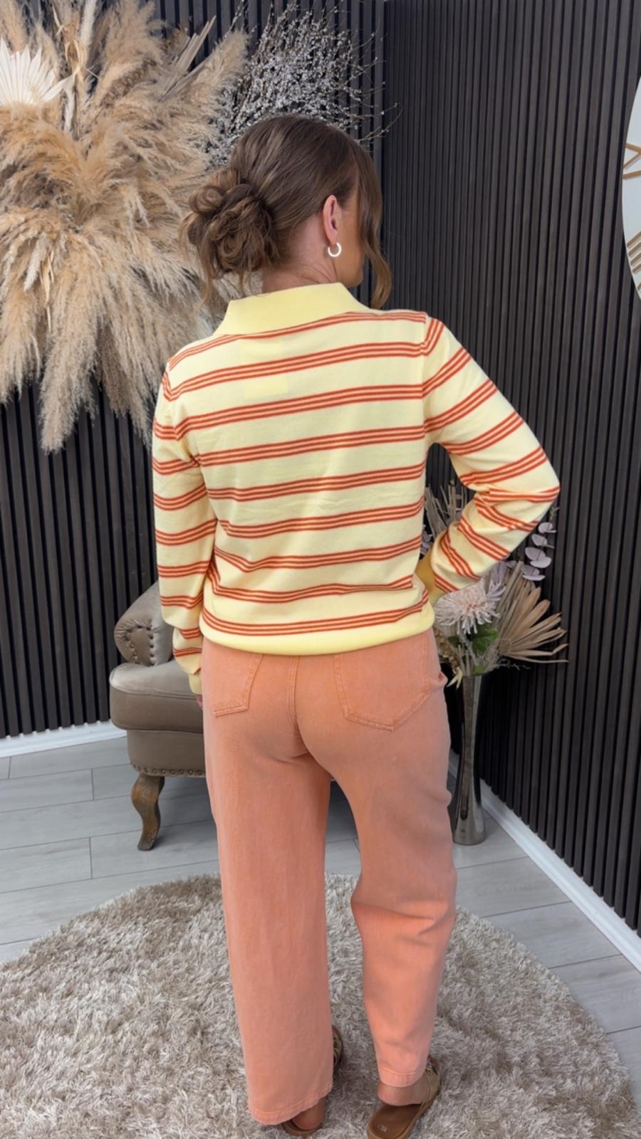 LILA CARDIGAN - YELLOW/CORAL