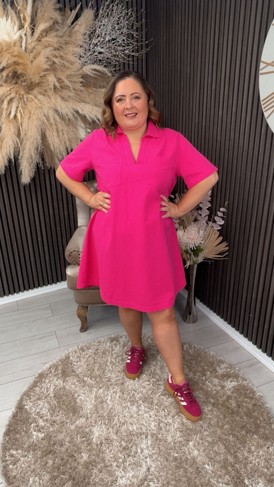 HEATHER DRESS - FUCHSIA