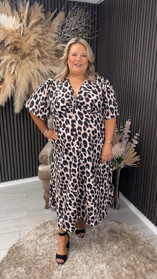 MACKENZIE DRESS - CREAM ANIMAL