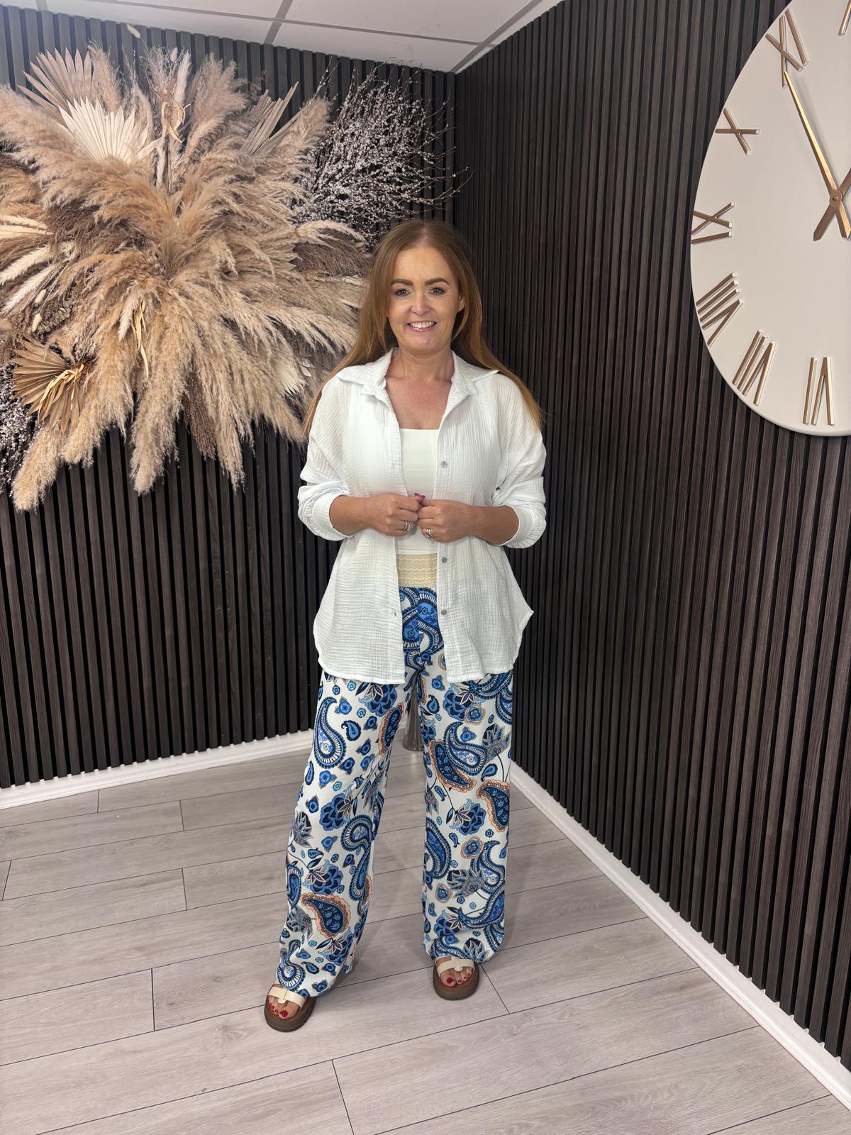 MILA ANNE TROUSERS - BLUE