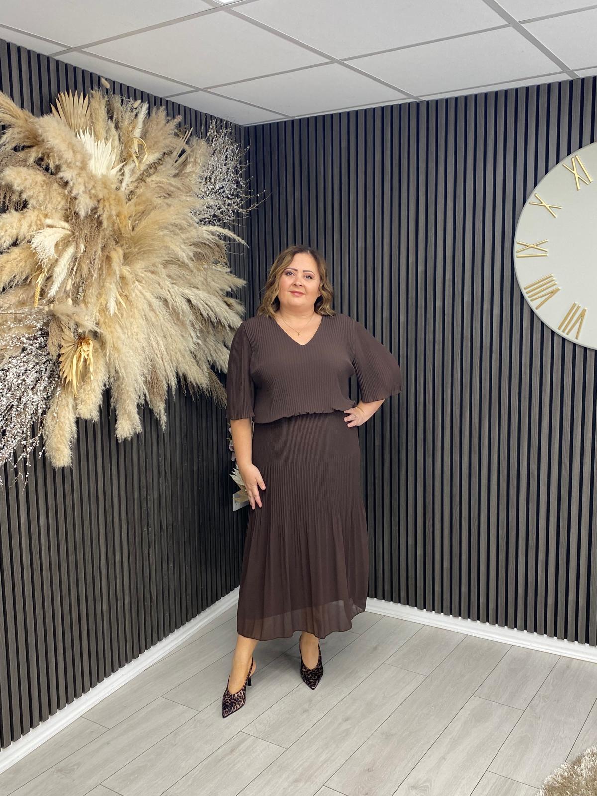STACEY DRESS - BROWN