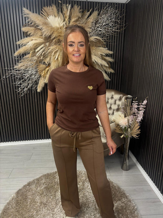 JADE T-SHIRT - BROWN