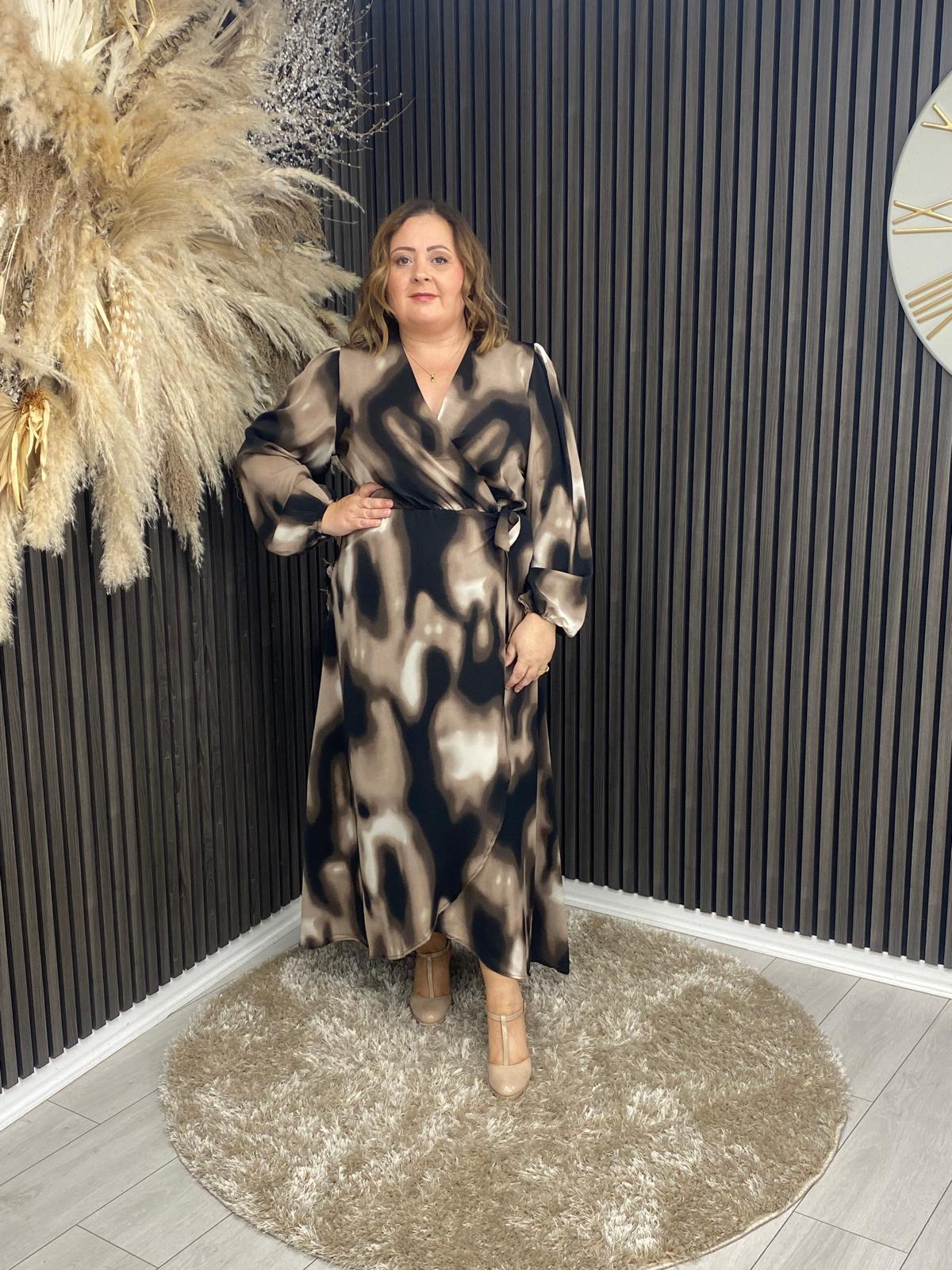 FIONNUALA DRESS - BROWN