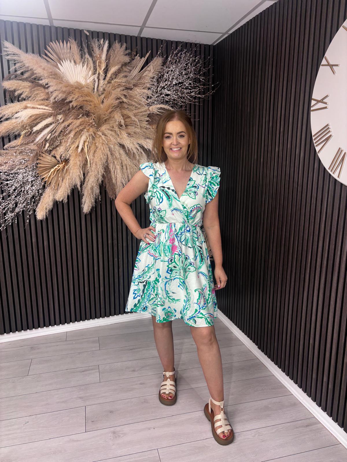 SALLY ANNE DRESS - GREEN