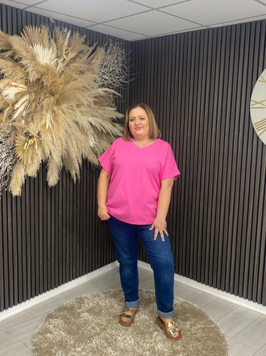 LILLIE T-SHIRT - DARK PINK
