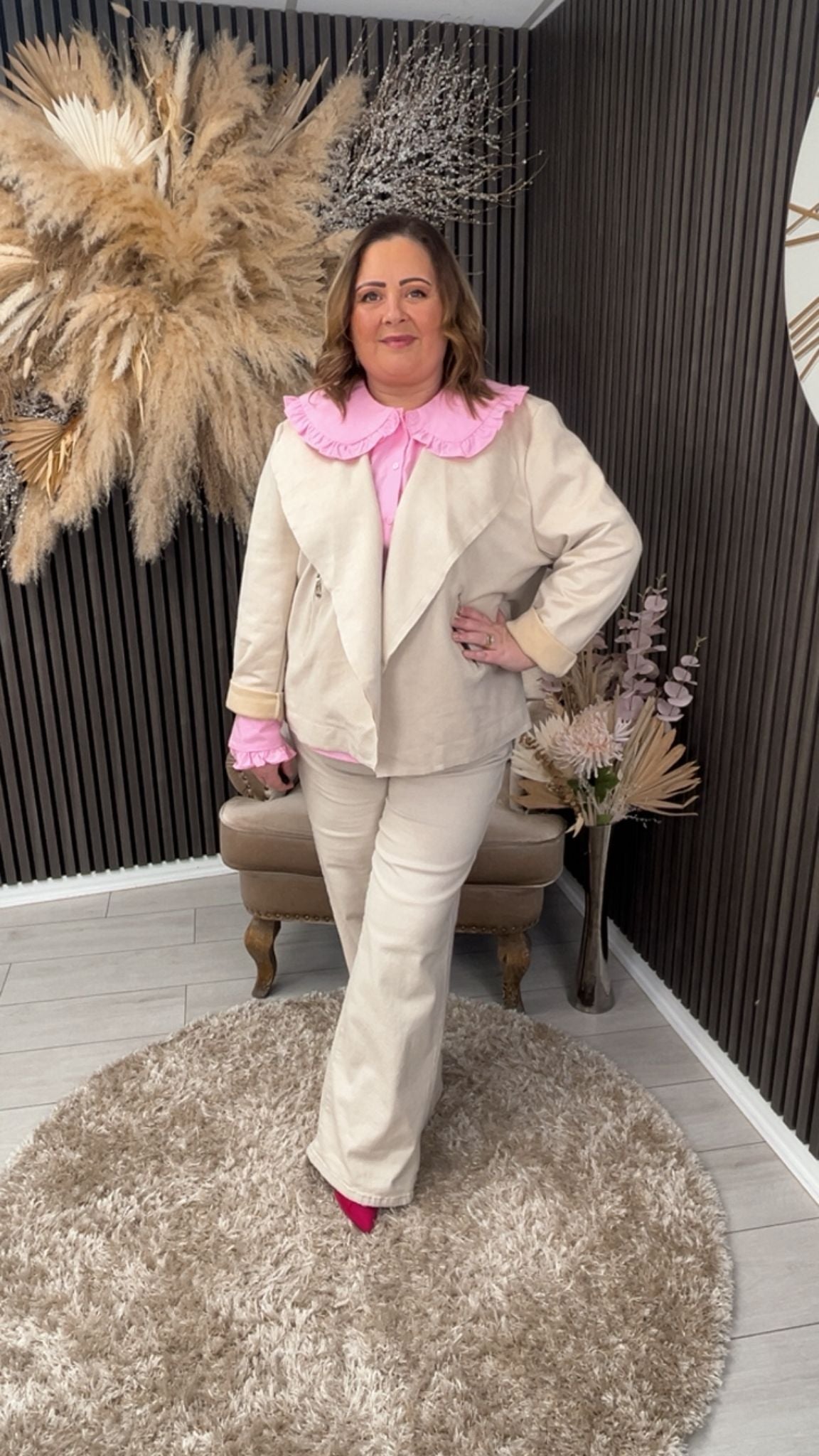 PENNY BIKER JACKET - BEIGE