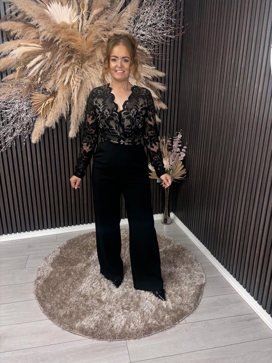 BRIDGET-ANNE LACE JUMPSUIT